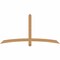 Ekena Millwork Bellingham Timber Gable Bracket, Western Red Cedar, 72"W x 36"H x 1 1/2"D x 3 1/2"F, 12/12 Pitch GBW072X36X0204BEL00SWR - alternate 1